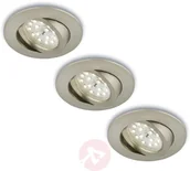 Oprawy, klosze i abażury - Briloner Drehbarer LED-Einbaustrahler 3er-Set matt-nickel - miniaturka - grafika 1