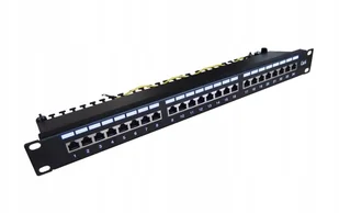 Digitus Patch panel 19"" 24 porty, kat.6, S/FTP, 1U, wspornik kablowy, czarny (kompletny) (SPDPOKEP0140 [5340208]) - Pozostałe akcesoria sieciowe - miniaturka - grafika 3