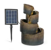 Fontanny ogrodowe - Blumfeldt Mantua, fontanna kaskadowa, fontanna solarna, fontanna ogrodowa, 4 poziomy, bateria LEU13-Mantua - miniaturka - grafika 1