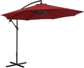 Parasole ogrodowe - Uniprodo Parasol ogrodowy wiszący bordowy okrągły 300 cm uchylny UNI_UMBRELLA_R300BO_N - miniaturka - grafika 1