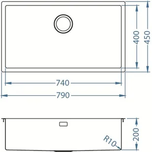 Alveus Quadrix 60 antracyt 1117479 - Zlewozmywaki - miniaturka - grafika 2