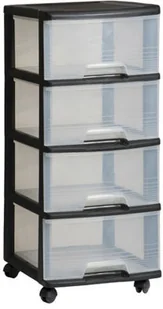 Curver Regał do przechowywania czarny, 80 l, 39x37x80,5 cm - Pojemniki łazienkowe - miniaturka - grafika 5