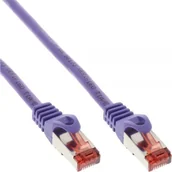 Kable miedziane - InLine Patchcord S/FTP PiMF Cat.6 PVC fioletowy 0.3m 76433P - miniaturka - grafika 1