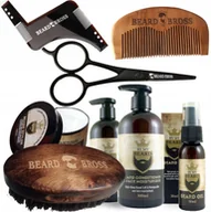 Kosmetyki i akcesoria do pielęgnacji brody - Zestaw By My Beard Szczotka Grzebień wzornik brody - miniaturka - grafika 1