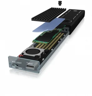 IcyBox Obudowa IB-G1826MF-C31 M.2 NVMe SSD USB 3.1 TYP-C IB-G1826MF-C31 - Obudowy i kieszenie na dyski twarde - miniaturka - grafika 10