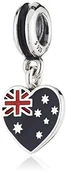 Flagi i akcesoria - Pandora Charm wisiorek Australijskie serce flaga, srebro 791415ENMX - miniaturka - grafika 1