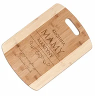 Deski do krojenia - Murrano Deska bambusowa do krojenia z grawerem dla pary na ślub rocznicę p DSK-BMB3-039 - miniaturka - grafika 1