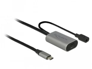 Delock Przedłużacz Usb-c M/f 3.1 5M Czarny - Adaptery i przejściówki - miniaturka - grafika 3