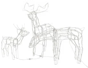 vidaXL 3-częściowa ozdoba świąteczna, renifery, 229 LED - Oświetlenie świąteczne - miniaturka - grafika 2