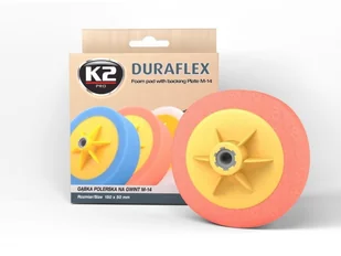 K2 Duraflex głowica polerska z gąbką - pomarańczowa,średniościerna, gwint 14mm L - Materiały ścierne - miniaturka - grafika 2