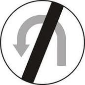 Wyposażenie miejsc publicznych - Znak drogowy zakazu B-24 Koniec zakazu zawracania - miniaturka - grafika 1