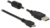 Kable USB - Delock Cable USB 2.0 typu A wtyczka > wtyczka USB 2.0 Micro-B 1,5 m czarna 84902 - miniaturka - grafika 1