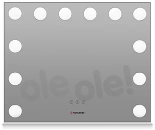 Humanas Lusterko kosmetyczne HUMANAS HS-HM02 Biały - Lusterka do makijażu - miniaturka - grafika 3