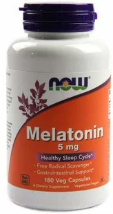 Now Foods NOW Melatonin 5mg 180vegcaps - Witaminy i minerały dla sportowców - miniaturka - grafika 3
