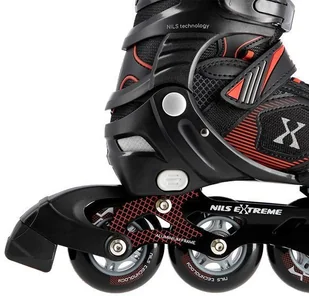Nils Extreme NA9080 CZARNO/CZERWONE ROZM M (35-38) ŁYŻWOROLKI EXTREME - Rolki - miniaturka - grafika 7