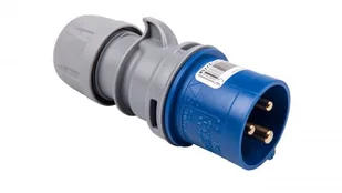 PCE Polska sp. z o.o. Wtyczka przenośna 16A 3P 230V niebieska IP44 TURBO SHARK 013-6TT - Kostki, złączki, wtyczki - miniaturka - grafika 3