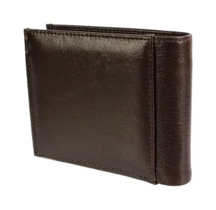 PolskaGalanteria.pl Portfel Męski Skórzany PolskaGalanteria Skóra Cielęca Jedno Skrzydełko Czekoladowy - Portfele - miniaturka - grafika 3