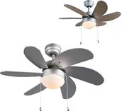 Wentylatory sufitowe - QAZQA Wentylator sufitowy szary - Fresh 3 - miniaturka - grafika 1