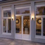 Lampy ogrodowe - Spotline SLV OVALISK WL Sensor zewnętrzna oprawa ścienna LED kolor antracytowy przełącznik CCT 3000/4000 K 1004679 - miniaturka - grafika 1