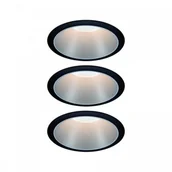 Oprawy, klosze i abażury - Paulmann Zestaw Oprawa wbudowana Cole Coin 3st ś okr stała LED3x6,5W 2700K 230V Cz/Srebrny-mat/twszt 93408 - miniaturka - grafika 1