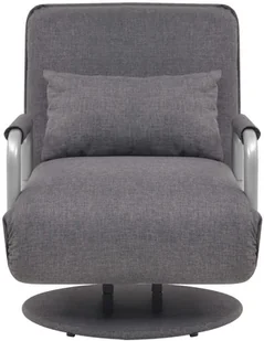 vidaXL Obrotowy fotel rozkładany, ciemnoszary, 60 x 75 80 cm - Fotele - miniaturka - grafika 3