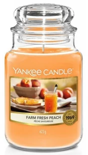 Yankee Candle Świeca Farm Fresh Peach, duży słoik (623g) 937 - Świece - miniaturka - grafika 3