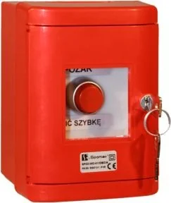 Spamel Przycisk kompletny z guzikiem krytym K/AK SP22-KC-01 - Sterowniki i przekaźniki - miniaturka - grafika 2