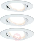 Oprawy, klosze i abażury - Paulmann Nova spot wpuszczany LED, 3 szt., biały - miniaturka - grafika 1