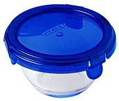 Naczynia żaroodporne - Dajar Pyrex 4937555  miska A okrągła 15 cm 68 CL, z pokrywką Cook & Go Pyrex, niebieski, 16 x 16 x 8 cm 4937555 - miniaturka - grafika 1
