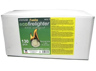 Feniks Ecofirelighters Feniks Podpałka 130 szt do rozpalania Kominka Kotła Pieca Grilla - Węgiel do grilla - miniaturka - grafika 3