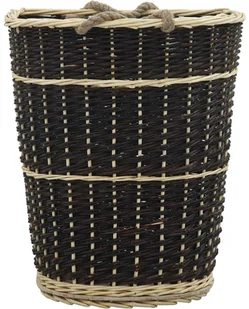 vidaXL Plecak na drewno opałowe, 50x44x58 cm, naturalna wiklina vidaXL - Akcesoria kominkowe - miniaturka - grafika 5