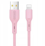 Kable USB - Joyroom Kabel S-M357S Usb 8pin 1m 2,4A różowy - miniaturka - grafika 1