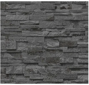 Tapeta Kamień Łupek Cegła efekt 3D grafit 2363-40 - Tapety - miniaturka - grafika 2