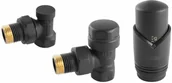 Głowice termostatyczne - FERRO Komplet term. kątowy 1/2" antracyt ZTM31AT - miniaturka - grafika 1