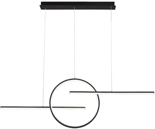 Mantra Lampa wisząca LED Kitesurf, 3-punktowa, czarna - Lampy sufitowe - miniaturka - grafika 2