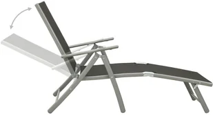 vidaXL 3-cz. zestaw mebli do ogrodu, textilene, aluminium, srebrny 312199 - Meble ogrodowe - miniaturka - grafika 5