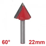 Frezy - Frez VHM 3D 22mm 60 stopni chwyt 8mm carving - miniaturka - grafika 1