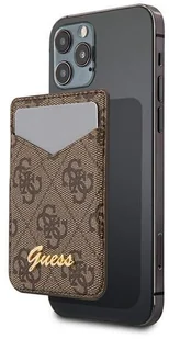 Guess 4G Magnetic Cardslot GUWMS4GTLBR brązowy GUWMS4GTLBR - Etui i futerały do telefonów - miniaturka - grafika 3
