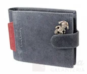 Portfele - Pierre Cardin Portfel Męski Skórzany Skóra Licowa Duży Poziomy Z Zapinką Dwa Skrzydełka 324A - miniaturka - grafika 1