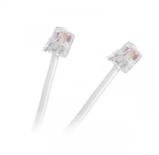 NoName Kabel telefoniczny prosty 5m Biały TEL0033F-5 - Kable miedziane - miniaturka - grafika 2