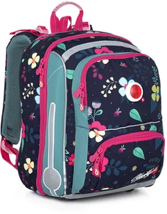 Topgal Niebieski tornister szkolny z kwiatkami BEBE 21001 G - Plecaki szkolne i tornistry Topgal Niebieski tornister szkolny z kwiatkami BEBE 21001 G - Plecaki szkolne i tornistry - miniaturka - grafika 1