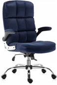 Fotele i krzesła biurowe - Mebel Elite Fotel Biurowy Gabinetowy Obrotowy LONDON Granatowy - miniaturka - grafika 1