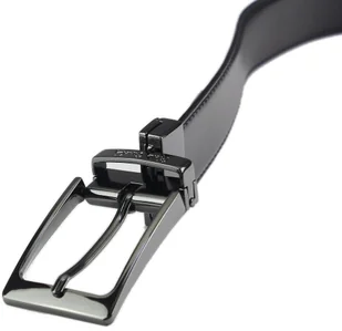 Pierre Cardin Uniwersalny czarny męski Pasek FWJX5 DOUBLE BLACK-BROWN - Paski - miniaturka - grafika 8