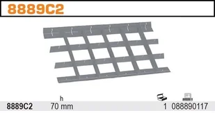 BETA ZESTAW PRZEGR.KRZYŻ.W.70MM SZUFL.588X367 8889C2/7 - Skrzynki i torby narzędziowe - miniaturka - grafika 2
