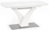 Stoły - Halmar PALERMO stół rozkładany ze szklanym blatem, w białym kolorze - miniaturka - grafika 1