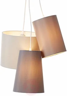 Brilliant 3-punkt. lampa wisząca Trial, klosze tekstylne - Lampy sufitowe - miniaturka - grafika 3