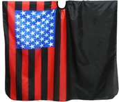 Peleryny fryzjerskie - Peleryna Fryzjerska Duża  ŚCIĄGACZ BLACK USA Czarna PEL-321 - miniaturka - grafika 1