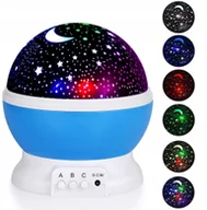 Projektory dla dzieci - Projektor Gwiazd Lampka Nocna Led 2 W 1 Obrotowa - miniaturka - grafika 1