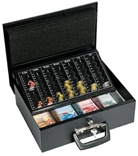 Wedo Universa kasetka na pieniądze, z 2 uchwytami, 35,5 x 27,5 x 10 cm, czarny 150 100801 - Liczarki pieniędzy Wedo Universa kasetka na pieniądze, z 2 uchwytami, 35,5 x 27,5 x 10 cm, czarny 150 100801 - Liczarki pieniędzy - miniaturka - grafika 1