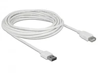 Kable USB - Delock EASY-USB-KAB.2.0 A > gniazdo USB 2.0 A 5 m Biały kabel Digital/dane,,,,, 85202 85202 - miniaturka - grafika 1
